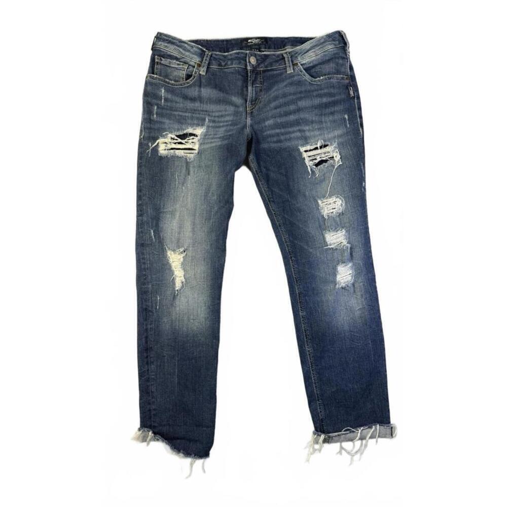 Silver Jeans Co Sam Men’s Size 33/26 Distressed Grunge Jeans Relaxed